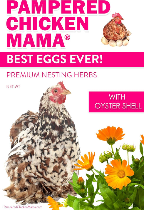 (2 (2 Pampered Chicken Mama Best Eggs Ever! Nesting Herbs for Chickens Pounds Total) for Chicken Nesting Boxes Calcium