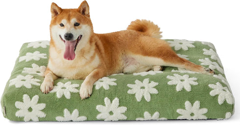Lesure Dog Beds, Large Sized Dog-Thick Shredded Foam Pet Bed, Indoor with Removable Cover, Cute Modern Fuzzy Plush,