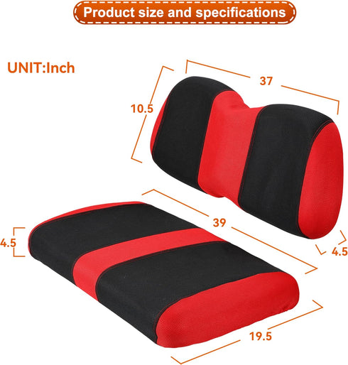 Golf Cart Front Seat Cover for Club Car Precedent 2004-Up, Durable Polyester Fabric, Breathable & Washable