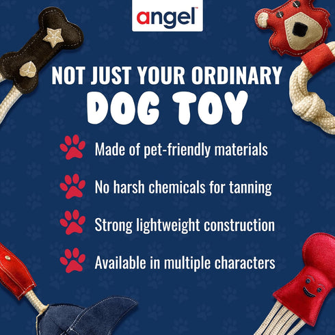 Angel Pet Supplies Loon Natural Rope Dog Toy | Durable Duck Toy for Interactive Play and Mental Stimulation