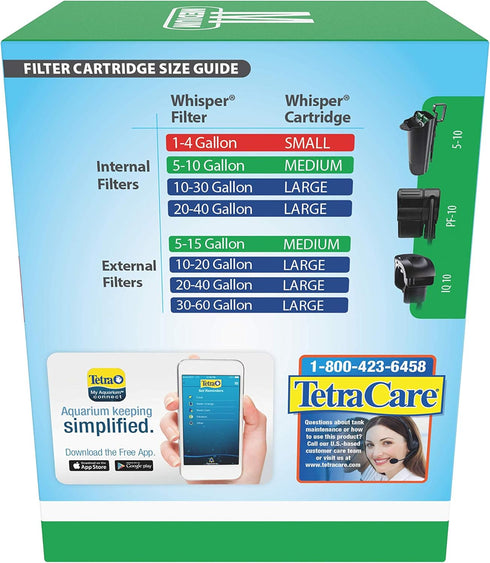 Tetra Whisper Bio-Bag Filter Cartridges, Medium Filter for Aquariums, 6 Medium Green Filters, Freshwater and Marine Fish