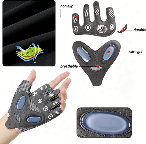 Mawjom Breathable Workout Gloves for Women Men Full Palm Protection Grip for Gym Training Fitness Weightlifting