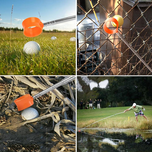 Golf Ball Retriever Telescopic, 12Ft Aluminum Alloy Tool for Water, Easy Grab Ball for Golf Gifts