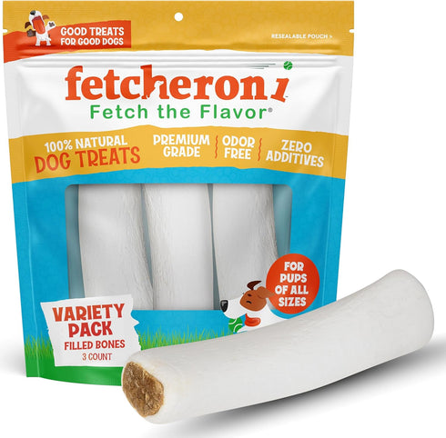 Stuffed Dog Bone, 5 to 6 Inches, Variety Pack - Long Lasting Chew for Training and Treats