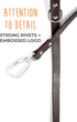Mighty Paw Leather Dog Leash for Large Breeds, 6 Ft with Soft Padded Handle and Extra D-Ring for Waste Bags