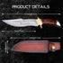 WPKOPYA DeHong-78 Hunting Knife, Tactical Fixed Blade Knife with Sheath