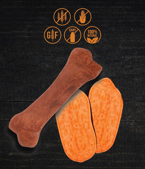Wholesome Pride Natural & Healthy Sweet Potato Dog Chews, Medium, 2 pack