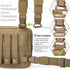 WYNEX Tactical Large Admin Pouch, Molle EDC Utility Pouch with Map Sleeve and Flag Patch