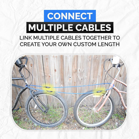 Security Cable Lock Set, Resettable Combination Lock with Mounting Bracket, Portable for Bikes and Scooters