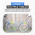 Security Cable Lock Set, Resettable Combination Lock with Mounting Bracket, Portable for Bikes and Scooters