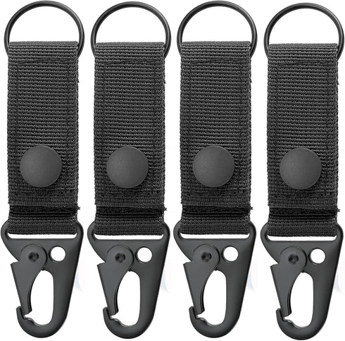 FRTKK Tactical Molle Key Ring Gear Key Keeper Nylon Belt Keychain Clip for Molle Bags