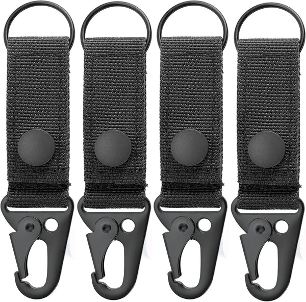 FRTKK Tactical Molle Key Ring Gear Key Keeper Nylon Belt Keychain Clip for Molle Bags