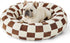 Lesure Donut Small Dog Bed - Brown Round Cat Bed for Indoor Cats, Anti-Anxiety Calming, Washable Plush & Anti Slip