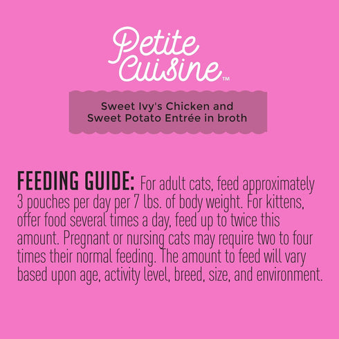 PETITE CUISINE Grain-Free Wet Cat Food, Sweet Ivy's Chicken & Sweet Potato, 24 Cans 2.8 oz