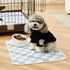 2 Pack Blue Checkered Washable Pee Pads for Dogs, Checkered Reusable Dog Pee Pads, for Puppy Playpen, Crate, Whelping