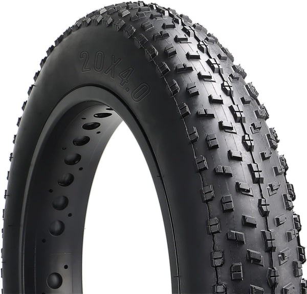 Hycline Fat Bike Replacement Tire: 20x4.0/26x4.0 Inch Puncture Resistant Folding MTB Tires for All Terrain
