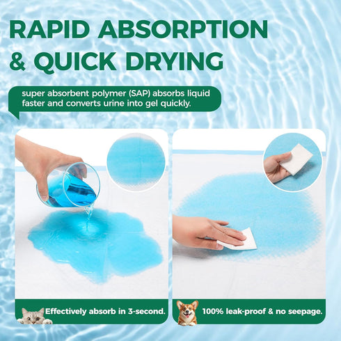 YOPETKI 50 Count 28" 34", 50 Pack Dog Pee Pads Extra Large- x Super Absorbent Leak-Proof XL Puppy Pads Quick-Dry XLarge