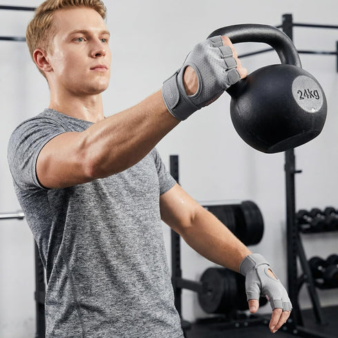 CAMBIVO Workout Gloves for Men & Women, Weight Lifting Gloves with Wrist Support, Non Slip Grip, Breathable Gym Gloves