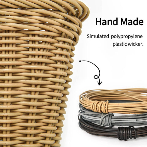 GRANNY SAYS Large Wicker Bike Basket with Accessories, Waterproof Front Bicycle Basket with Handles for Adult Bikes
