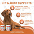 waggedy Hip and Joint Turmeric - Dog Supplements for Joints with Glucosamine & MSM, All-Natural Daily Chews to Improve