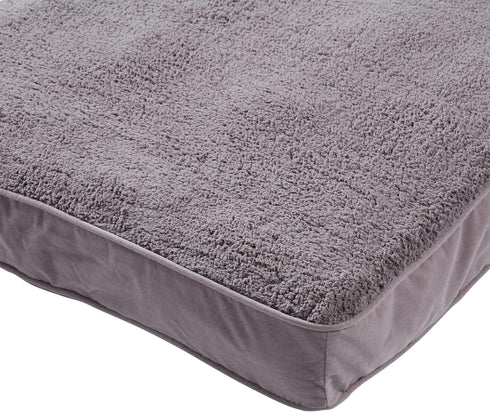 South Pine Porch Darla Deluxe Sherpa Supportive Dog Bed, Gray, Large (48" x 36")
