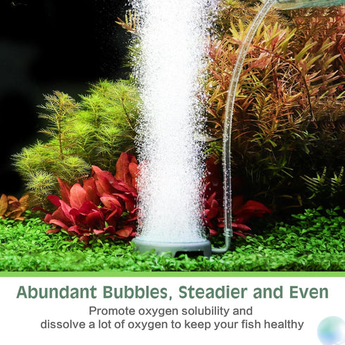 hygger Ultra High Dissolved Oxygen Diffuser Air Stone, 2.2inch Stainless Steel Bubble Stone Kit for Nano Fish Tank