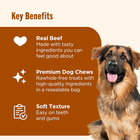 8 6.3 oz Pack 7 Nutrish Soup Bones Minis Premium Dog Chews with Real Beef and Barley, Chew Bones, Pouch