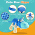 Squeaky Plush Stuffed Animal Dog Toys for Large, Medium, Small Dogs to Keep Them Busy (Blue, Large)