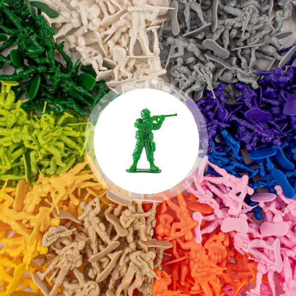 Divwa 200Pcs Army Men Toy Soldier Action Figure Playset with 10 Colors