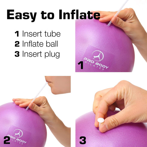 ProBody Pilates Ball - 9 Inch Small Exercise Ball for Physical Therapy, Core Stability, Yoga, and Rehab