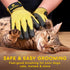 Pet Grooming and Bathing Gloves, Effective Hair Remover for Cats, Dogs & Horses, Deshedding Gloves
