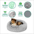 Furhaven 30" Round Calming Donut Dog Bed for Medium/Small Dogs, Refillable with Removable Washable Cover, Mist Gray,
