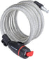 Schwinn Braided Steel Cable Bike Key Lock, 6 feet x 12mm Anti Theft Lock with 2 Keys, Security Level 3