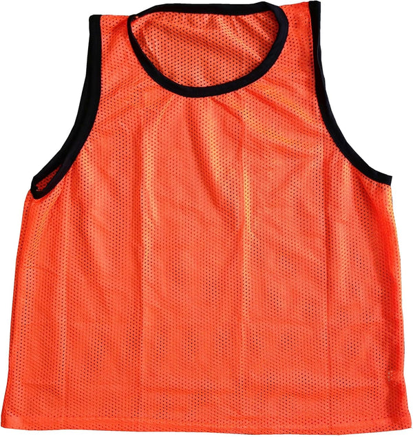 SS Scrimmage Set 12 Training Vests Soccer Bibs Adult of (Orange)