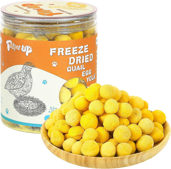 Freeze Dried Quail Egg Yolk Pet Treats, 9.2 oz, Rawhide Free, Gluten & Grain Free