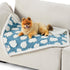Lesure Waterproof Puppy Blanket, Washable Double Sided Dog Blanket with Warm Jacquard Shag and Soft Sherpa Fleece, Pet