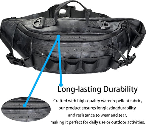 Fishing Fanny Pack for Men - Lightweight Fishing Sling Pack