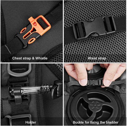 G4Free Military Tactical Hydration Pack Water Backpack with 3L Upgraded Bladder