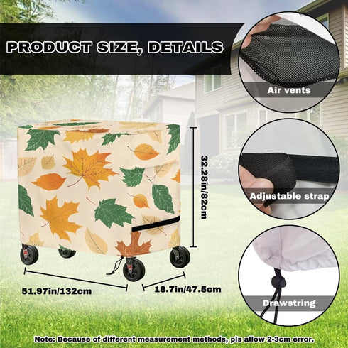 80-100 Outdoor Cooler Covers Waterproof Durable Insulated Ice Chest Covers Fits for Most Quart Rolling Cooler Cart