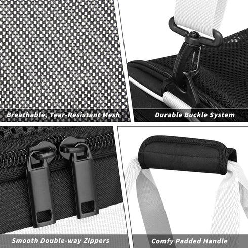 doksmeria MMA, Boxing Gym Duffle Bag, Breathable Mesh Gym Bag for Boxing Gear | Wet Pocket, Privacy Pocket & Removable