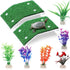 2 Pcs Medium Turtle Basking Platform Ramp with 6 Pcs Artificial Plastic Aquarium Plants for Small Reptile