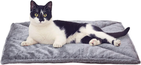 Furhaven ThermaNAP Self-Warming Cat Bed for Indoor Cats & Small Dogs, Washable, Reflects Body Heat - Gray, Small