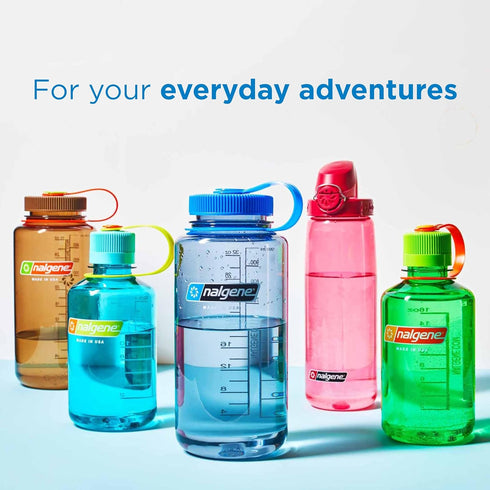 Nalgene Leak Proof Tritan BPA-Free Water Bottle, 32 oz Wide Mouth for Outdoor Use & Daily Hydration (Slate Blue)