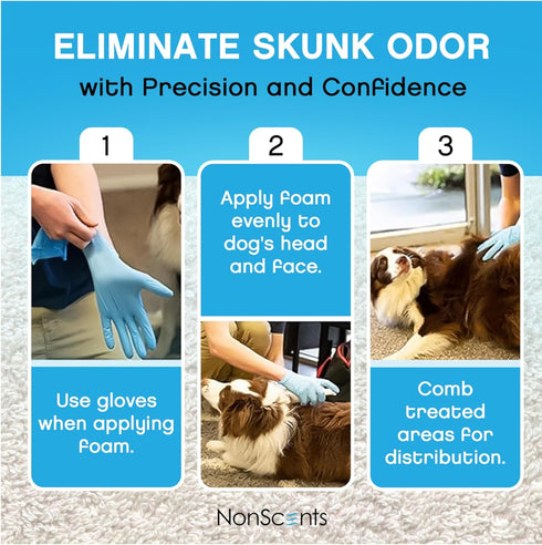 NonScents Skunk Odor Remover Head & Face Foam, Ready-to-Use for Pets, Carpets, Clothing, Fragrance Free