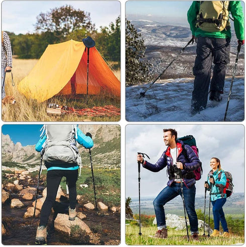 Trekking Poles Tips, Rubber Hiking Sticks End Caps Protectors, Replacement Accessories for Most Hiking Canes