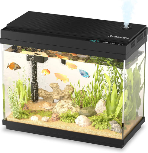 Xyingshine Fish Tank, 2.5Gallon Fish Aquarium,Self Cleaning Fish Tank Aquarium Starter Kit/Humidifier &
