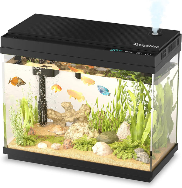 Xyingshine Fish Tank, 2.5Gallon Fish Aquarium,Self Cleaning Fish Tank Aquarium Starter Kit/Humidifier &