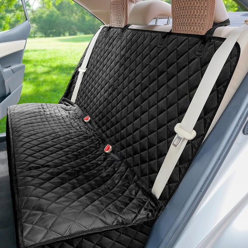 PETICON Waterproof Scratchproof Pet Bench Seat Covers for Cars, SUVs, Nonslip Durable Back Seat Cover for Dogs