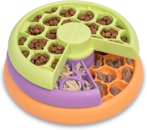 Catstages Kitty Lickin' Layers Interactive Cat Slow Feeder Treat Puzzle Toy, Dry