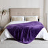 Waterproof Blanket for Bed Couch Sofa, Reversible Sherpa Fleece Pet Blanket, Dark Purple, 60x80 inches